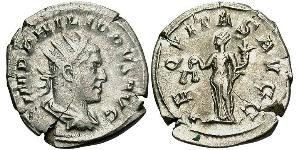 1 Antoniniano Imperio romano (27BC-395) Plata Felipe I (204-249)
