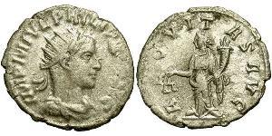 1 Antoniniano Imperio romano (27BC-395) Plata Felipe II (237-249)
