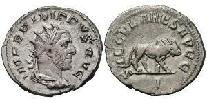 1 Antoniniano Imperio romano (27BC-395) Plata Felipe I (204-249)
