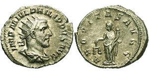 1 Antoniniano Imperio romano (27BC-395) Plata Felipe I (204-249)