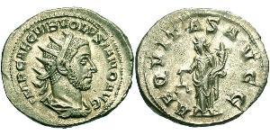 1 Antoniniano Imperio romano (27BC-395) Plata Volusiano (235-253)