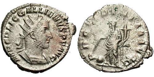 1 Antoniniano Imperio romano (27BC-395) Plata Galieno (218-268)