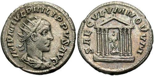 1 Antoniniano Imperio romano (27BC-395) Plata Felipe II (237-249)