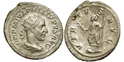 1 Antoniniano Imperio romano (27BC-395) Plata Felipe I (204-249)