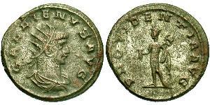 1 Antoniniano Impero romano (27BC-395) Rame/Argento Gallieno (218-268)