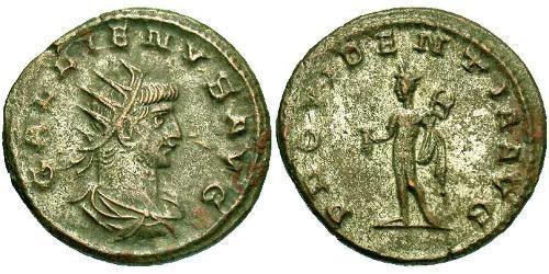 1 Antoniniano Impero romano (27BC-395) Rame/Argento Gallieno (218-268)