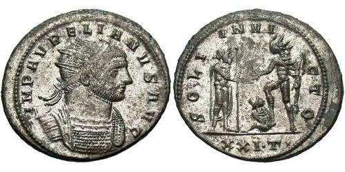 1 Antoniniano Impero romano (27BC-395) Rame/Argento Aureliano (215-275)