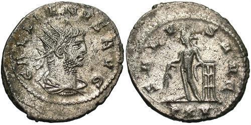 1 Antoniniano Impero romano (27BC-395) Rame/Argento Gallieno (218-268)