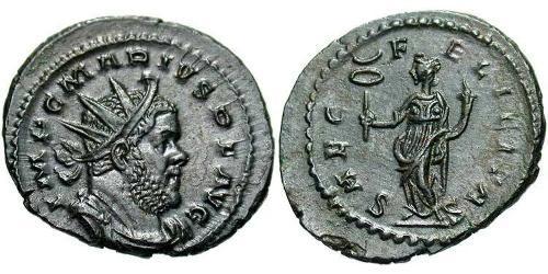 1 Antoninianus Gallic Empire (260-274) Billon Marcus Aurelius Marius (?-269)