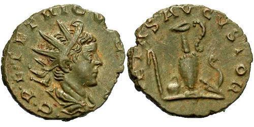 1 Antoninianus Gallic Empire (260-274) Bronze Tetricus II (?-?)