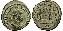 1 Antoninianus Roman Empire (27BC-395) Bronze Diocletian (244-311)