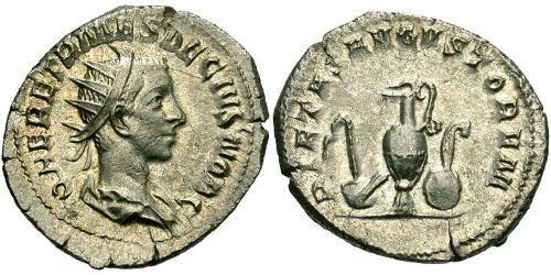 1 Antoninianus Roman Empire (27BC-395) Bronze Herennius Etruscus (227-251)