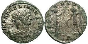 1 Antoninianus Roman Empire (27BC-395) Copper/Silver Aurelian (215-275)
