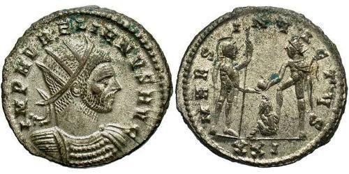 1 Antoninianus Roman Empire (27BC-395) Copper/Silver Aurelian (215-275)