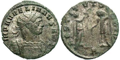 1 Antoninianus Roman Empire (27BC-395) Copper/Silver Aurelian (215-275)