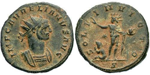 1 Antoninianus Roman Empire (27BC-395) Copper/Silver Aurelian (215-275)