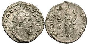 1 Antoninianus Gallic Empire (260-274) Silver Postumus (260-268)