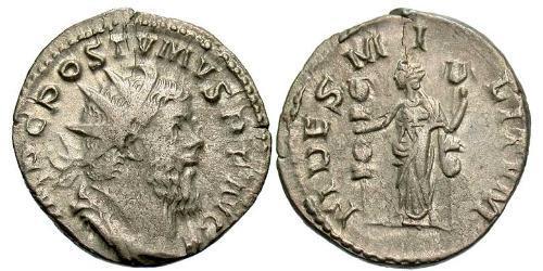 1 Antoninianus Gallic Empire (260-274) Silver Postumus (260-268)