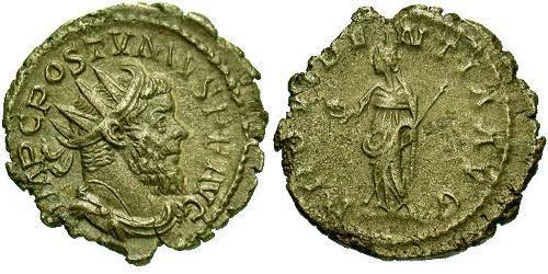 1 Antoninianus Gallic Empire (260-274) Silver Postumus (260-268)