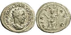 1 Antoninianus Roman Empire (27BC-395) Silver Philip the Arab (204-249)