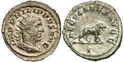 1 Antoninianus Roman Empire (27BC-395) Silver Philip the Arab (204-249)
