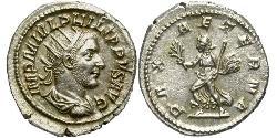 1 Antoninianus Roman Empire (27BC-395) Silver Philip the Arab (204-249)