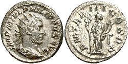 1 Antoninianus Roman Empire (27BC-395) Silver Philip the Arab (204-249)