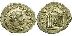 1 Antoninianus Roman Empire (27BC-395) Silver Philip the Arab (204-249)