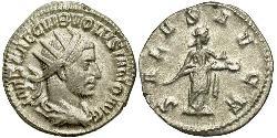 1 Antoninianus Roman Empire (27BC-395) Silver Volusianus (235-253)