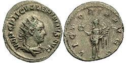 1 Antoninianus Roman Empire (27BC-395) Silver Valerian I (193-260)
