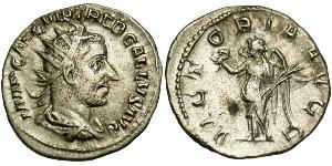 1 Antoninianus Roman Empire (27BC-395) Silver Trebonianus Gallus (206-253)