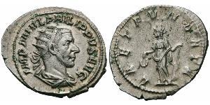 1 Antoninianus Roman Empire (27BC-395) Silver Philip the Arab (204-249)