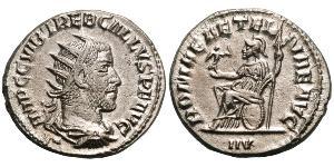 1 Antoninianus Roman Empire (27BC-395) Silver Trebonianus Gallus (206-253)