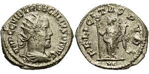 1 Antoninianus Roman Empire (27BC-395) Silver Trebonianus Gallus (206-253)