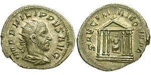 1 Antoninianus Roman Empire (27BC-395) Silver Philip the Arab (204-249)