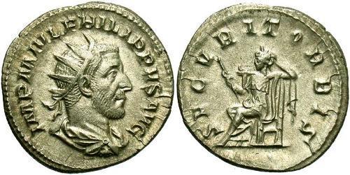 1 Antoninianus Roman Empire (27BC-395) Silver Philip the Arab (204-249)