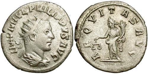 1 Antoninianus Roman Empire (27BC-395) Silver Philip II (237-249)