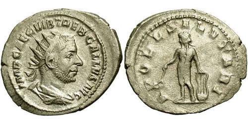 1 Antoninianus Roman Empire (27BC-395) Silver Trebonianus Gallus (206-253)