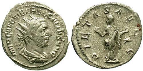 1 Antoninianus Roman Empire (27BC-395) Silver Trebonianus Gallus (206-253)