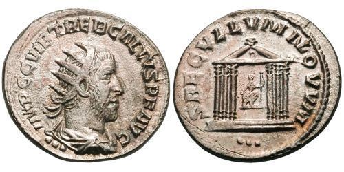 1 Antoninianus Roman Empire (27BC-395) Silver Trebonianus Gallus (206-253)