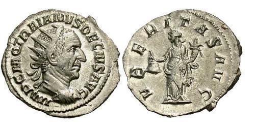 1 Antoninianus Roman Empire (27BC-395) Silver Trajan Decius (201-251)