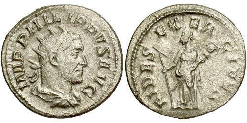 1 Antoninianus Roman Empire (27BC-395) Silver Philip the Arab (204-249)