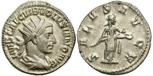 1 Antoninianus Roman Empire (27BC-395) Silver Volusianus (235-253)