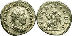 1 Antoninianus 羅馬帝國 銀 Philip the Arab (204-249)