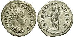 1 Antoninianus 羅馬帝國 銀 Philip II (237-249)