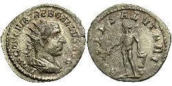 1 Antoninianus 羅馬帝國 銀 Trebonianus Gallus (206-253)
