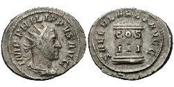 1 Antoninianus 羅馬帝國 銀 Philip the Arab (204-249)