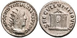 1 Antoninianus 羅馬帝國 銀 Trebonianus Gallus (206-253)