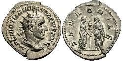 1 Antoninianus 羅馬帝國 銀 Trajan Decius (201-251)