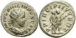 1 Antoninianus 羅馬帝國 銀 Philip II (237-249)